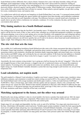 Seamless Air Conditioning Installation in South Holland: What Homeowners Need to