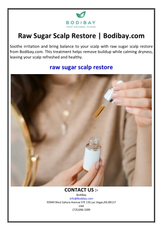 Raw Sugar Scalp Restore | Bodibay.com