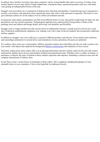 Tactical Threads: Military Store Fashion Unveiled