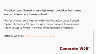 Vibration Laser Screed_ Ultra-Lightweight Precision for Flawless Concrete Leveling
