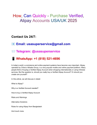 How, Can Quickly - Purchase Verified, Alipay Accounts USA_UK 2025 (1)