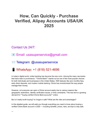 How, Can Quickly - Purchase Verified, Alipay Accounts USA_UK 2025