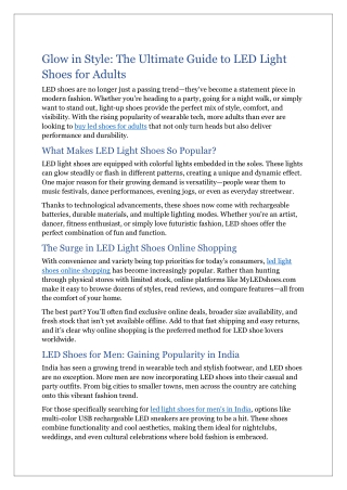 led light shoes online shopping