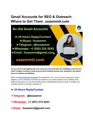 Gmail Accounts for SEO & Outreach_ Where to Get Them  usasmmti