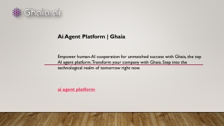 Ai Agent Platform  Ghaia