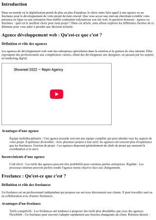 Agence ou freelance : quel est le meilleur choix pour mon projet ?