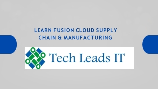 Learn Fusion Cloud Supply Chain & Manufacturing