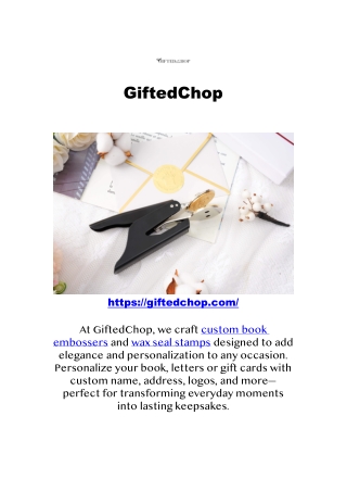 Create Your Own Design with Custom Book Embossers & Wax Stamps