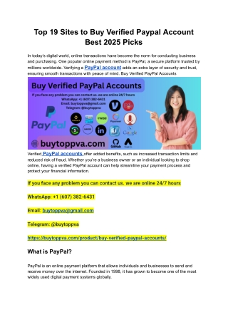 Top 19 Sites to Buy Verified Paypal Account Best 2025 Picks