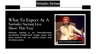 What To Expect At A Satinder Sartaaj Live Show This Year