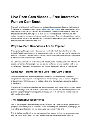 live porn cam videos