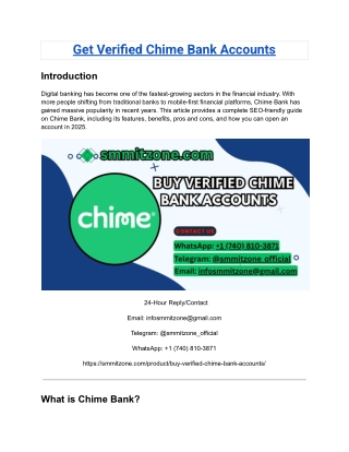 Get Verified Chime Bank Accounts