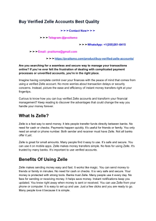 Best 13 Marketplaces for Verified Zelle Accounts in 2025,26 (pva&.old )