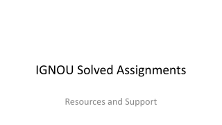 IGNOU Solved Assignment Resources