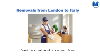 Best Removals from London to Italy