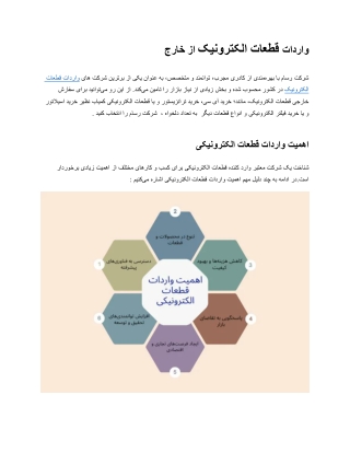 واردات قطعات الکترونیک از خار ج