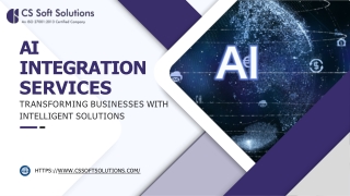 AI Integration Services for Smarter Business Solutions