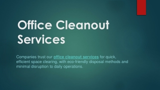 Office Cleanout Services