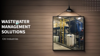 Wastewater Management Solutions