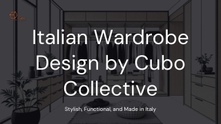 Modern Italian Wardrobe Design for Stylish and Organized Living