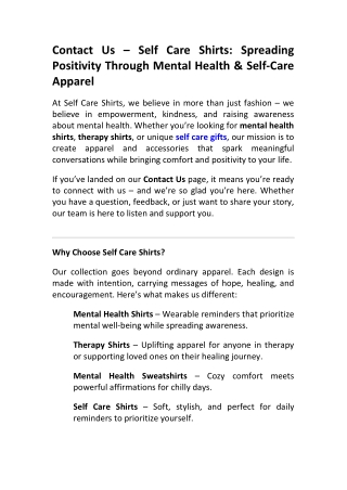 Self Care Gifts Collection | Shop Wellness Apparel