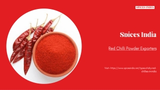 Red Chilli Powder Exporters