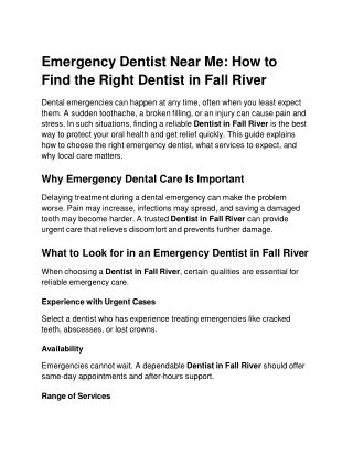 Emergency Dentist near me