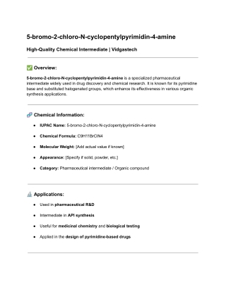 5-bromo-2-chloro-N-cyclopentylpyrimidin-4-amine
