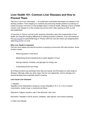 Liver Health 101_ Common Liver Diseases and How to Prevent Them