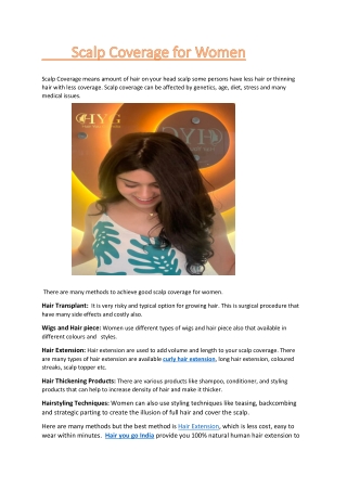 Scalp Coverage For Women