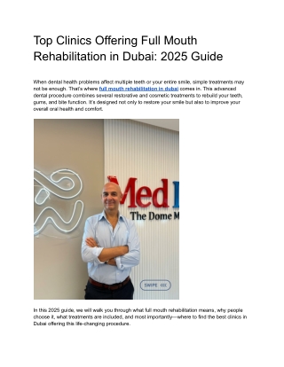 Top Clinics Offering Full Mouth Rehabilitation in Dubai_ 2025 Guide