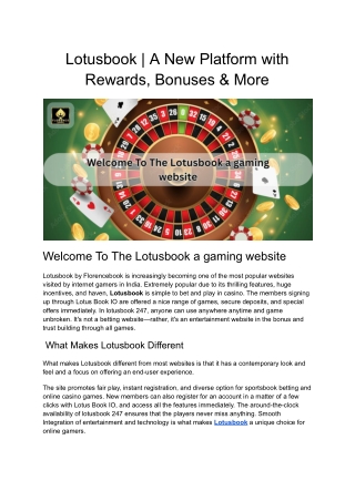 Lotusbook _ A New Platform with Rewards, Bonuses & More