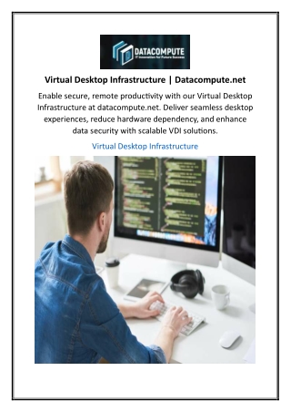 Virtual Desktop Infrastructure | Datacompute.net