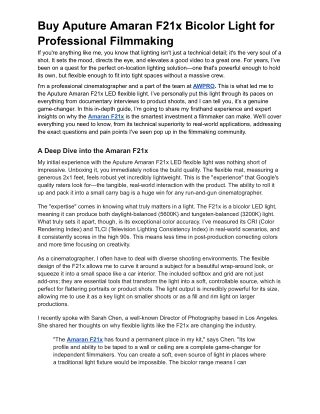 Buy Aputure Amaran F21x Bicolor Light for Professional Filmmaking