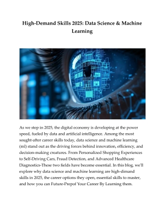 High-Demand Skills 2025: Data Science & Machine Learning