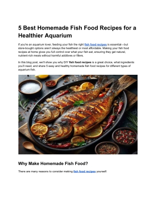 Fish Food Recipes
