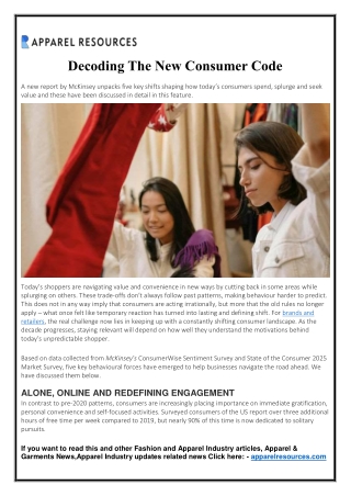 Decoding The New Consumer Code