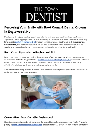 Cracked Tooth Crown Englewood