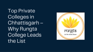 Top Private Colleges in Chhattisgarh