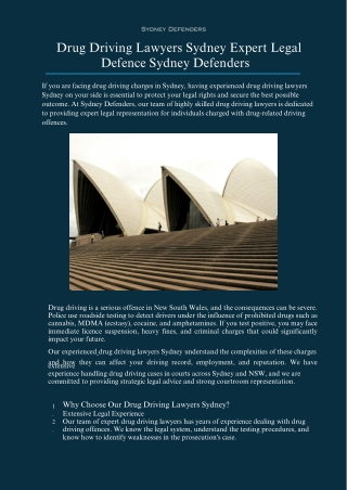 Drug Driving Lawyers Sydney Expert Legal Defence Sydney.pdf
