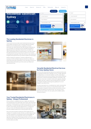 Residential Electrician Sydney