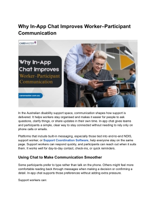Why In-App Chat Improves Worker–Participant Communication