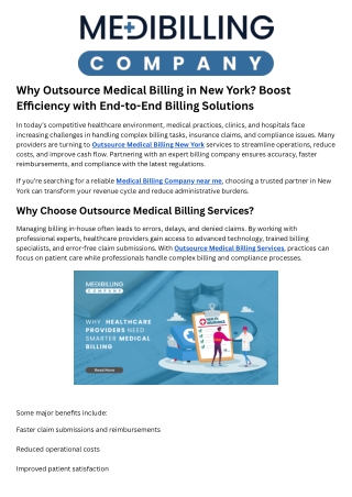 Outsource Medical Billing Services