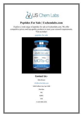 Peptides For Sale | Uschemlabs.com