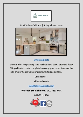 Rta Kitchen Cabinets | Shinycabinets.com