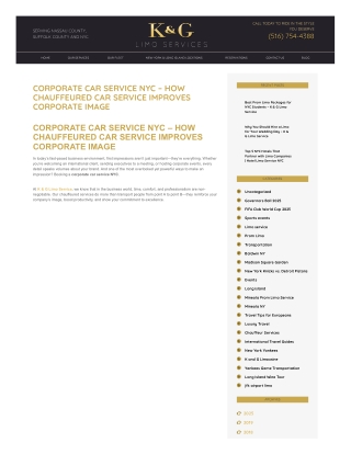 Corporate Car Service NYC – How Chauffeured Car Service Improves Corporate Image