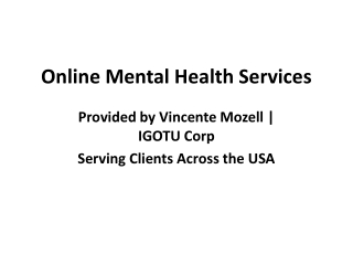 Online Mental Health Services | IGotU Corp