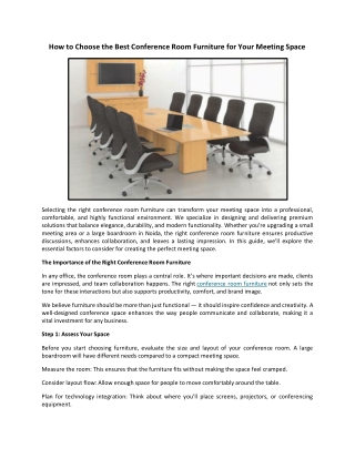 How to Choose the Best Conference Room Furniture for Your Meeting Space