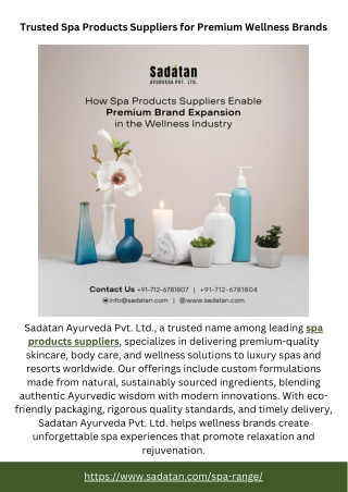 Trusted Spa Products Suppliers for Premium Wellness Brands