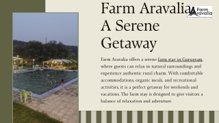 Farm Stay in Gurugram